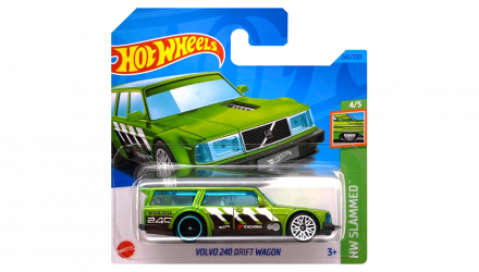 Машинка Базова Hot Wheels Volvo 240 Drift Wagon Slammed 1:64 HKJ07 Green - Retromagaz, image 1