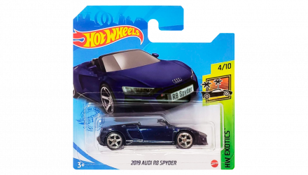 Машинка Базовая Hot Wheels 2019 Audi R8 Spyder Super Treasure Hunt STH Exotics 1:64 GTD01 Blue - Retromagaz, image 1