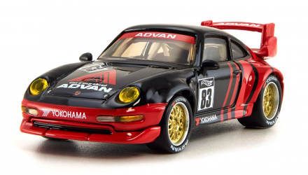 Машинка Premium Hot Wheels Porsche 911 GT2 EVO 993 Advan Elite 64 1:64 HWR94 Black - Retromagaz, image 1