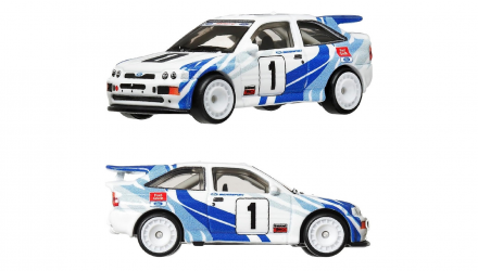 Машинка Premium Hot Wheels 2шт '87 Ford Sierra Cosworth / '93 Escort RS 2-Packs 1:64 HRR73 Red - Retromagaz, image 2