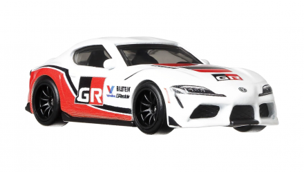 Машинка Premium Hot Wheels '21 Toyota GR Supra та Транспортер Aero Lift Team Transport 1:64 GRK65 White 2шт - Retromagaz, image 4