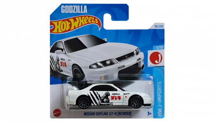 Машинка Базова Hot Wheels Nissan Skyline GT-R R33 Godzilla J-Imports 1:64 HTC44 White - Retromagaz, image 1