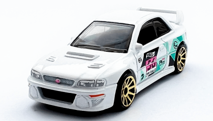 Машинка Базовая Hot Wheels '98 Subaru Impreza 22B-STi Version Treasure Hunts Rally Champs 1:64 HCY04 White - Retromagaz, image 3