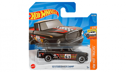 Машинка Базовая Hot Wheels '63 Studebaker Champ Hot Trucks 1:64 HCT51 Black - Retromagaz, image 1