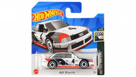 Машинка Базовая Hot Wheels Audi '90 Quattro Retro Racers 1:64 HKG35 White - Retromagaz, image 1