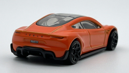 Машинка Базовая Hot Wheels Tesla Roadster Then and Now 1:64 HKJ47 Orange - Retromagaz, image 3