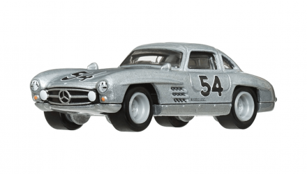 Машинка Premium Hot Wheels Mercedes-Benz 300 SL и Транспортер '55 Blaues Wunder Team Transport 1:64 HRV48 Silver 2шт - Retromagaz, image 1