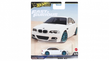 Машинка Premium Hot Wheels BMW M3 (E46) Fast & Furious 1:64 HYP70 White - Retromagaz, image 1