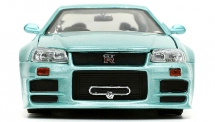 Машинка Jada 2002 Nissan Skyline GT-R (BNR34) Brian's Fast & Furious 1:24 Turquoise - Retromagaz, image 5