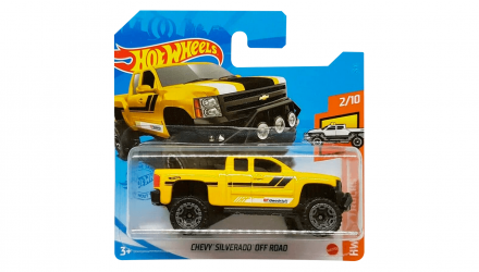 Машинка Базова Hot Wheels Chevy Silverado Off Road Hot Trucks 1:64 GTC06 Yellow - Retromagaz, image 1