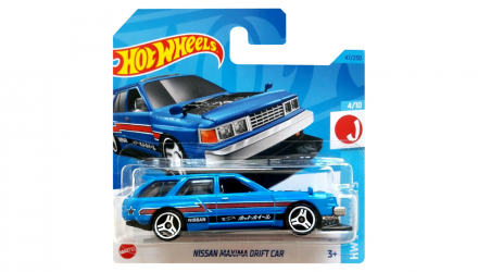 Машинка Базовая Hot Wheels Nissan Maxima Drift Car J-Imports 1:64 HKK65 Light Blue - Retromagaz, image 1