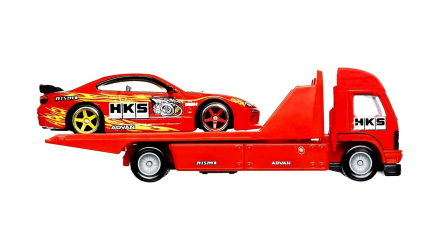 Машинка Premium Hot Wheels 2шт Nissan Silvia (S15) та Транспортер Aero Lift Team Transport 1:64 FLF56/HCR35 Red - Retromagaz, image 4