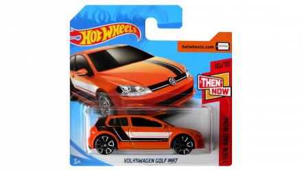 Машинка Базовая Hot Wheels Volkswagen Golf MK7 Then and Now 1:64 FJX96 Orange - Retromagaz, image 1