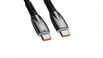 Кабель Baseus Glimmer Series Power Delivery 100W USB Type-C - USB Type-C 1m - Retromagaz, image 2