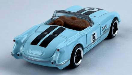 Тематическая Машинка Hot Wheels 1955 Corvette Vintage Racing Club 1:64 HRT81/HRV01 Blue - Retromagaz, image 3