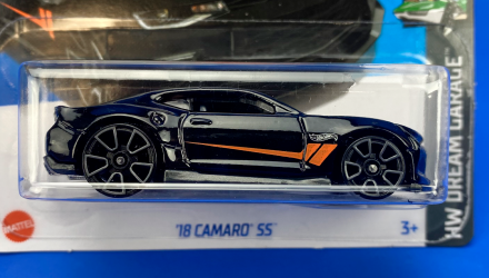 Машинка Базовая Hot Wheels '18 Camaro SS Dream Garage 1:64 HTB50 Black - Retromagaz, image 1