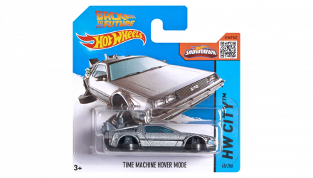 Машинка Базовая Hot Wheels DeLorean DMC-12 Back to the Future Time Machine - Hover Mode City 1:64 CFG79 Silver - Retromagaz, image 1