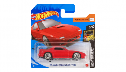 Машинка Базова Hot Wheels '89 Mazda Savanna RX-7 FC3S Nightburnerz 1:64 GHB56 Red - Retromagaz, image 1