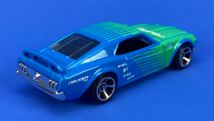 Машинка Базовая Hot Wheels '69 Ford Mustang Boss 302 Falken Then and Now 1:64 HKJ48 Blue - Retromagaz, image 3