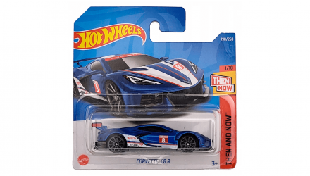 Машинка Базовая Hot Wheels Corvette C8.R Then and Now 1:64 HCT73 Blue - Retromagaz, image 1