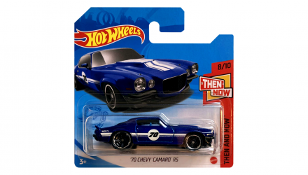 Машинка Базова Hot Wheels '70 Chevy Camaro RS Then and Now 1:64 GTC69 Dark Blue - Retromagaz, image 1