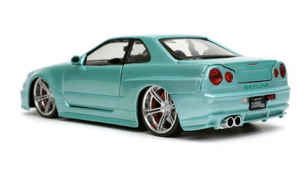 Машинка Jada 2002 Nissan Skyline GT-R (BNR34) Brian's Fast & Furious 1:24 Turquoise - Retromagaz, image 3