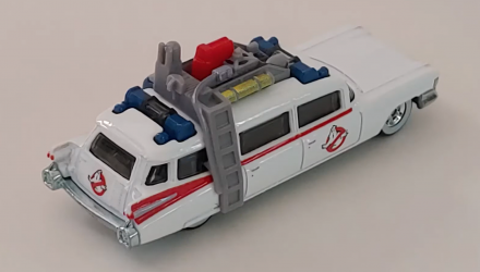 Машинка Premium Hot Wheels Cadillac Ghostbusters Ecto-1 Rep. Entertainment 1:64 GJR39 White - Retromagaz, image 3