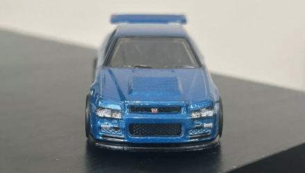 Машинка Premium Hot Wheels Nissan Skyline GT-R (R34) Fast & Furious Rep. Entertainment 1:64 DWJ88 Blue - Retromagaz, image 3