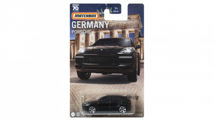 Тематическая Машинка Matchbox Porsche Cayenne Turbo Germany 1:64 GWL49/HPC66 Black - Retromagaz, image 1