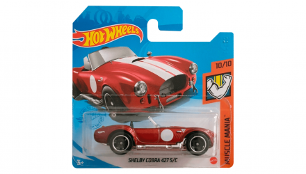 Машинка Базовая Hot Wheels Shelby Cobra 427 S/C Muscle Mania 1:64 GTB48 Red - Retromagaz, image 1