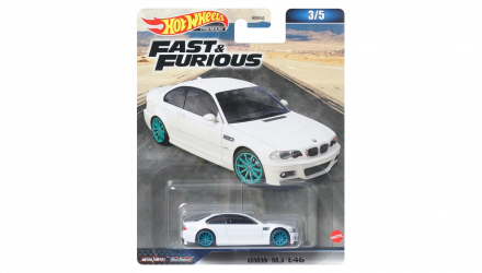 Машинка Premium Hot Wheels BMW M3 E46 Fast & Furious 1:64 HNW46/HNW52 White - Retromagaz, image 1