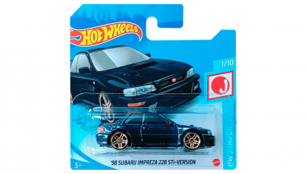 Машинка Базова Hot Wheels '98 Subaru Impreza 22B STi-Version J-Imports 1:64 GTB01 Dark Blue - Retromagaz, image 1