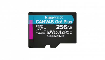 Карта Пам'яті Kingston Canvas Go! Plus UHS-I U3 V30 A2 + SD Adapter 256GB - Retromagaz, image 1