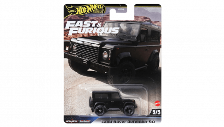 Машинка Premium Hot Wheels Land Rover Defender 90 Fast & Furious 1:64 HYP74 Black - Retromagaz, image 1