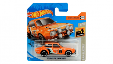 Машинка Базовая Hot Wheels '70 Ford Escort RS1600 Baja Blazers 1:64 GHB86 Orange - Retromagaz, image 1