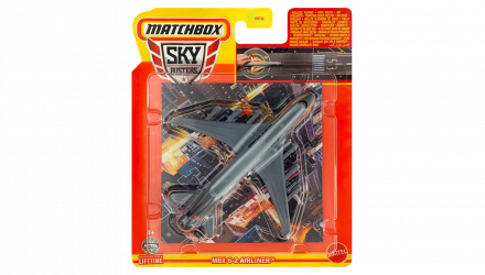 Тематическая Машинка Matchbox MBX 6-2 Airliner Sky Busters 1:64 HHT34/HVM39 Grey - Retromagaz, image 1