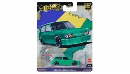 Машинка Premium Hot Wheels Volkswagen Brasilia World Tour 1:64 HRV82 Green - Retromagaz, image 5