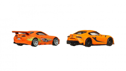 Машинка Premium Hot Wheels 2шт 2021 Toyota GR Supra / Toyota Supra Fast & Furious 2-Packs 1:64 HKF54 Orange - Retromagaz, image 3