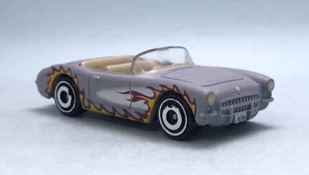 Машинка Базовая Hot Wheels 1956 Corvette Ken Barbie The Movie 1:64 HTB37 Grey - Retromagaz, image 1