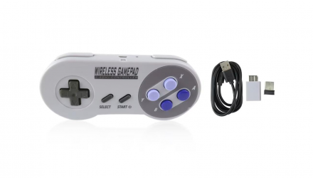 Геймпад Бездротовий RMC SNES Classic Mini Switch PC Android Grey Blue Новий - Retromagaz, image 1