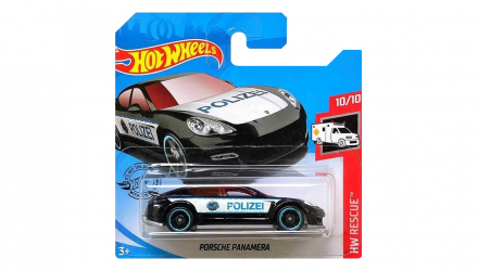 Машинка Базовая Hot Wheels Porsche Panamera Police Rescue 1:64 FYG20 Black - Retromagaz, image 1