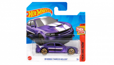 Машинка Базовая Hot Wheels '20 Dodge Charger Hellcat Then and Now 1:64 HKJ45 Purple - Retromagaz, image 1