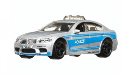 Тематическая Машинка Matchbox BMW M5 Police Germany 1:64 HVV05/HVV38 Silver - Retromagaz, image 1