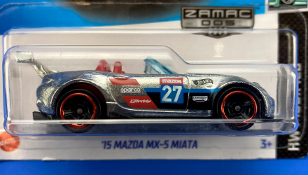 Машинка Базовая Hot Wheels '15 Mazda MX-5 Miata Zamac Modified 1:64 HKL27 Silver - Retromagaz, image 2