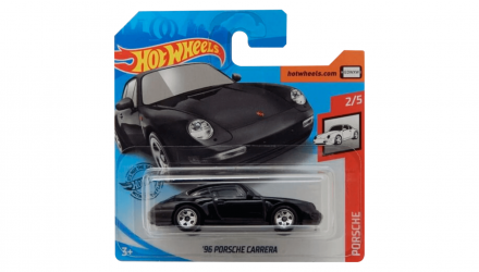 Машинка Базова Hot Wheels '96 Porsche Carrera Porsche 1:64 GHD19 Black - Retromagaz, image 1