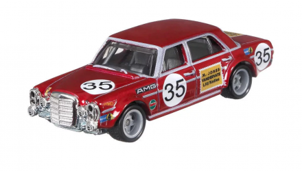 Машинка Premium Hot Wheels Mercedes-Benz 300 SEL 6.8 AMG Deutschland Design 1:64 GRJ73 Red - Retromagaz, image 2