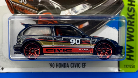 Машинка Базовая Hot Wheels '90 Honda Civic EF Workshop 1:64 CFH87 Black - Retromagaz, image 2