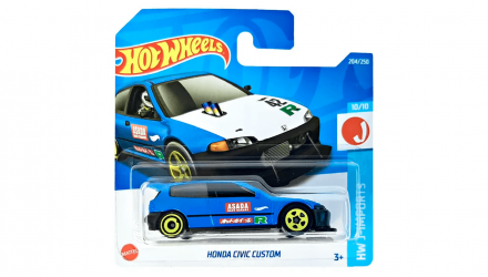 Машинка Базова Hot Wheels Honda Civic Custom J-Imports 1:64 HCT11 Blue - Retromagaz, image 1