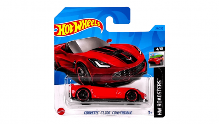 Машинка Базовая Hot Wheels Corvette C7 Z06 Convertible Roadsters 1:64 HKH41 Red - Retromagaz, image 1