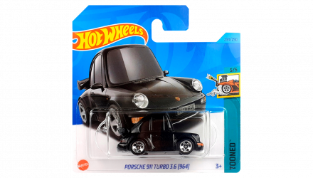 Машинка Базовая Hot Wheels Porsche 911 Turbo 3.6 (964) Tooned 1:64 HKG69 Black - Retromagaz, image 1